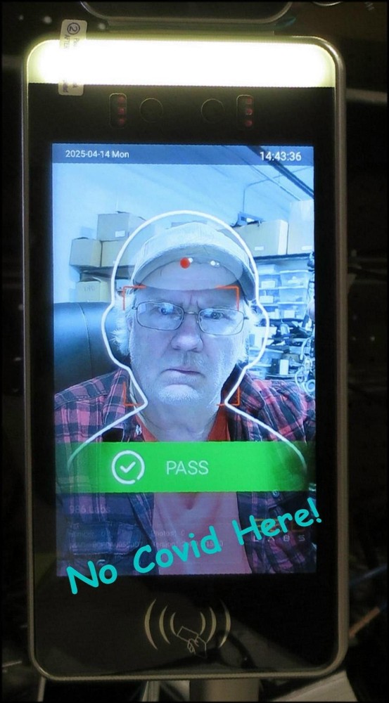Never Installed 986 8" Labs Face Recognition Temperature Sensor Kiosk HBY-V80P-C
