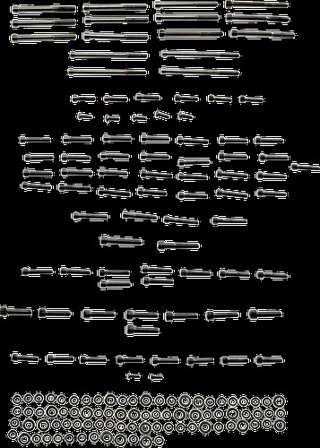 M-Eight Engine Bolt Set Smooth Black Chrome Harley Freewheeler 17-21