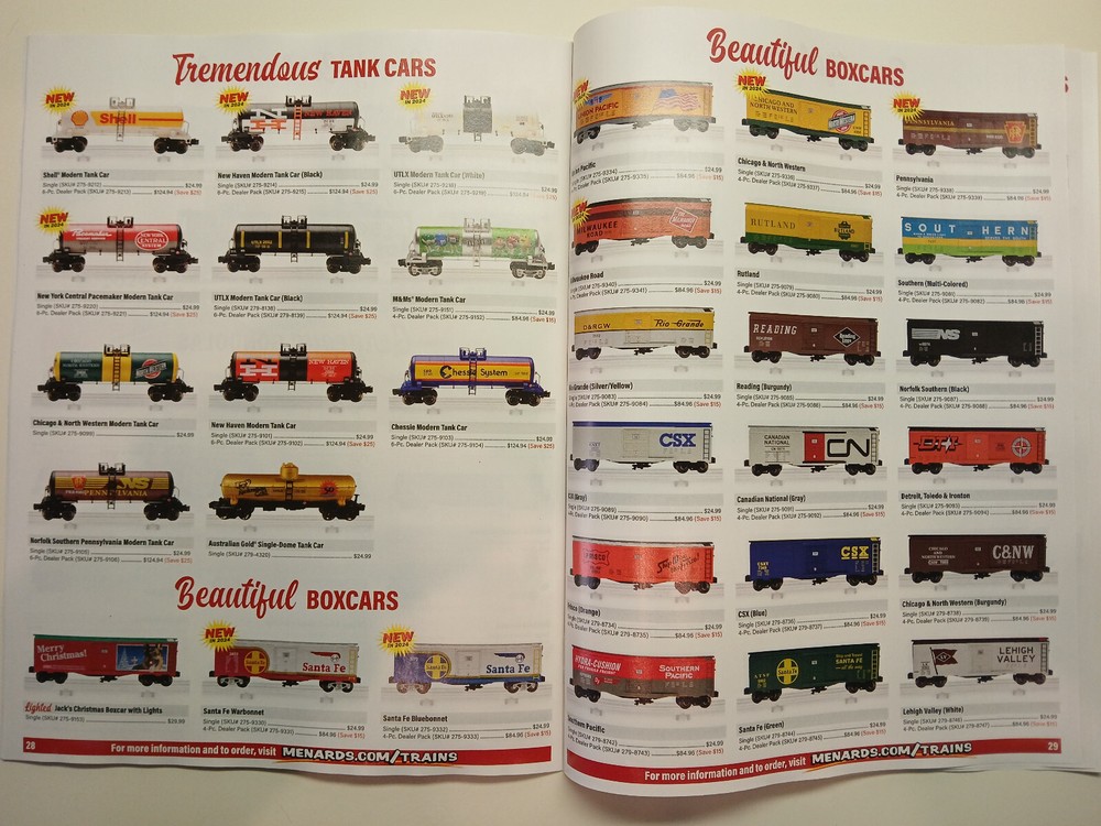 Menards Fall 2024 O Scale Train Catalog - NEW!