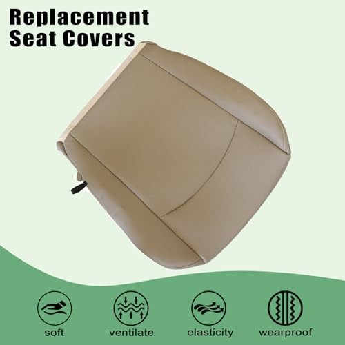 Priprilod Lower Perforated Leather Driver Side Bottom Replacement Seat Cover