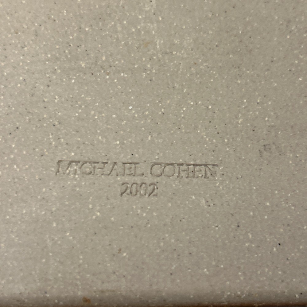 Michael Cohen Pottery Tile Trivet Cobalt Blue Shell 2002 Wall Art