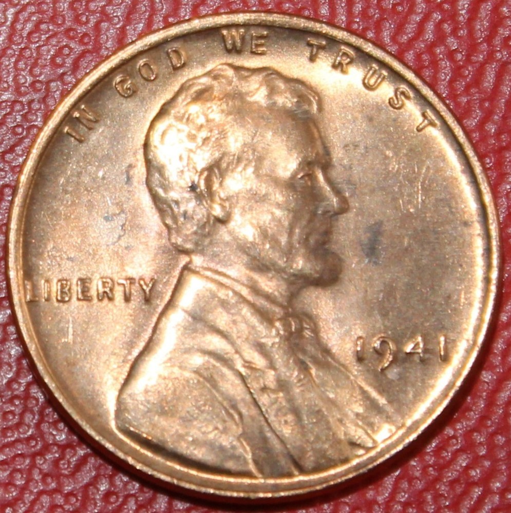1941 1C RD Lincoln Cent  UNC  0220