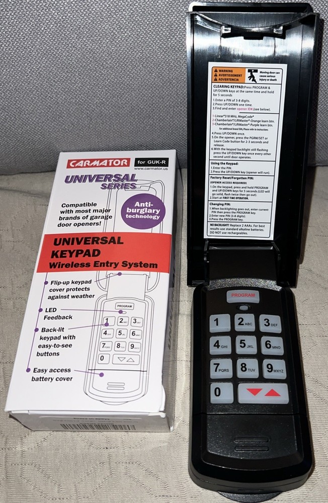 Universal Garage Door Wireless Entry Keypad System  - For GUK-R