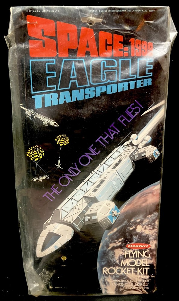 Centuri Space 1999 Eagle Transporter Flying Model Rocket Kit - Open - Complete