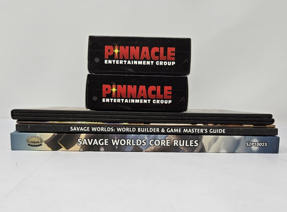 Savage Worlds Adv RPG: Core/ World Builder & GM Guide/ Screen/Adv & Power Deck+