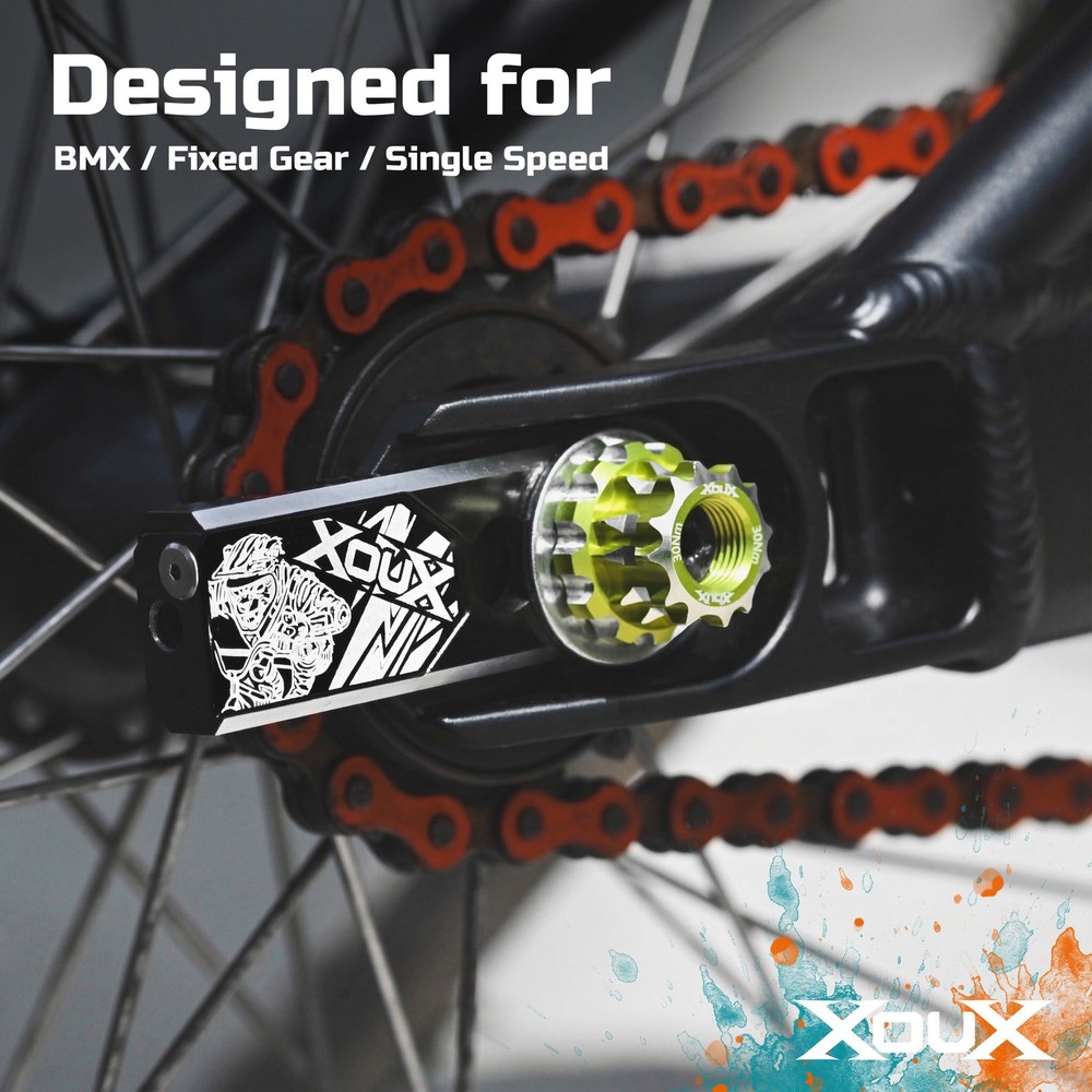 XOUX AX-B BMX Axle Nuts 10MM, Green
