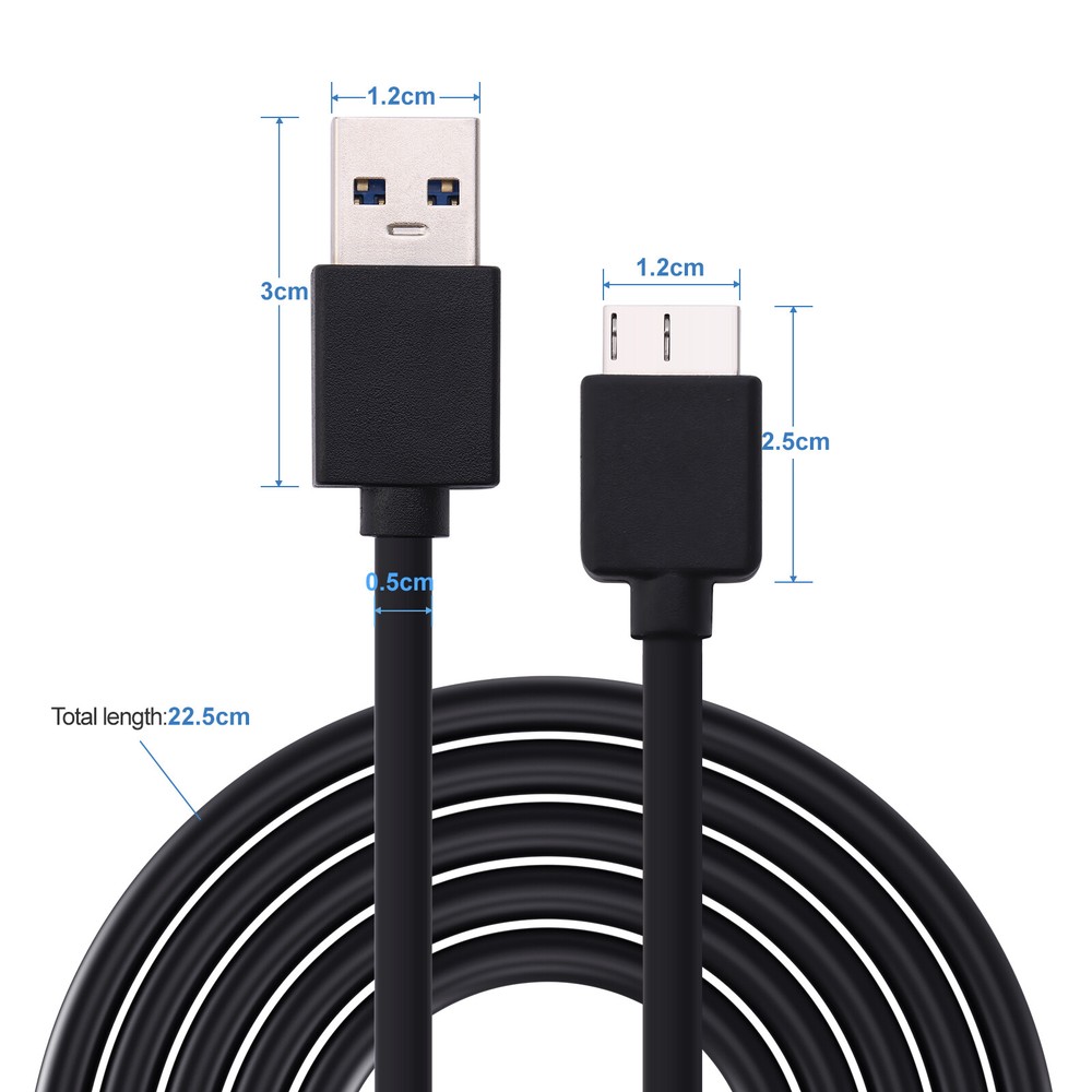 LOT High Speed Micro Usb 3.0 To Micro B Male Cable for External Hard Drive Disk