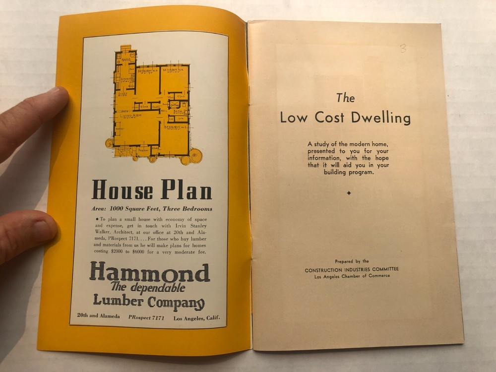 1937 The Low Cost Dwelling Booklet- Construction Ads and Building Techniques