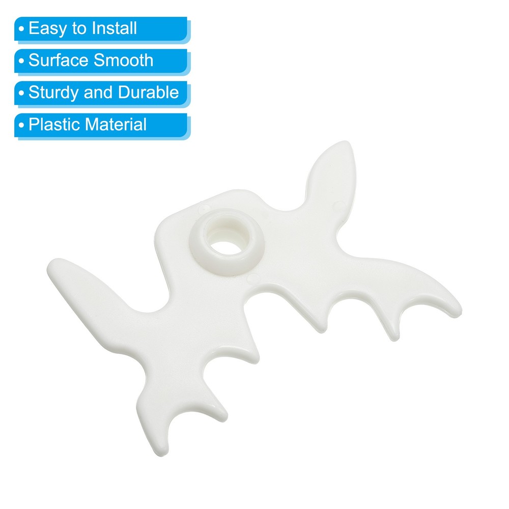 Billiard Bridge Head 13mm ID, 2pcs Plastic for Pool Table, White