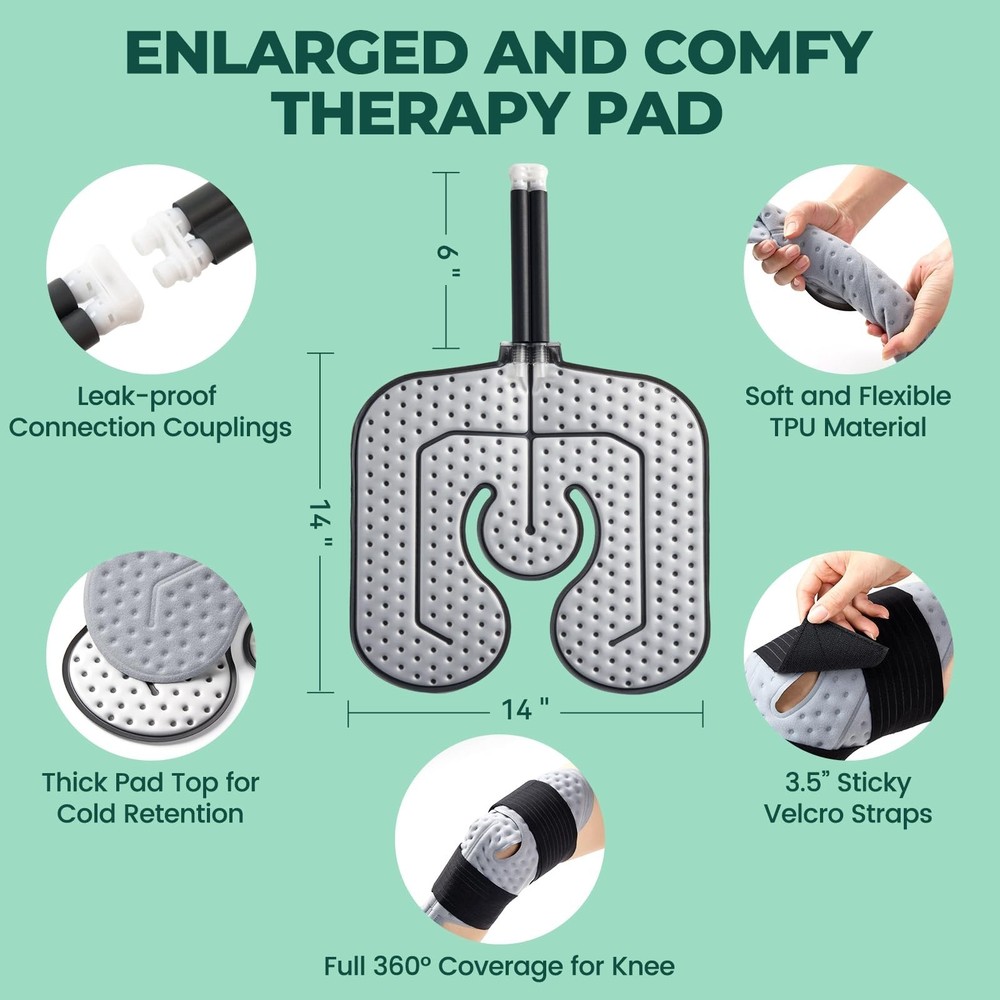 Ice Machine for Knee After Surgery w/Compression, Cold Therapy Machine for Hi...