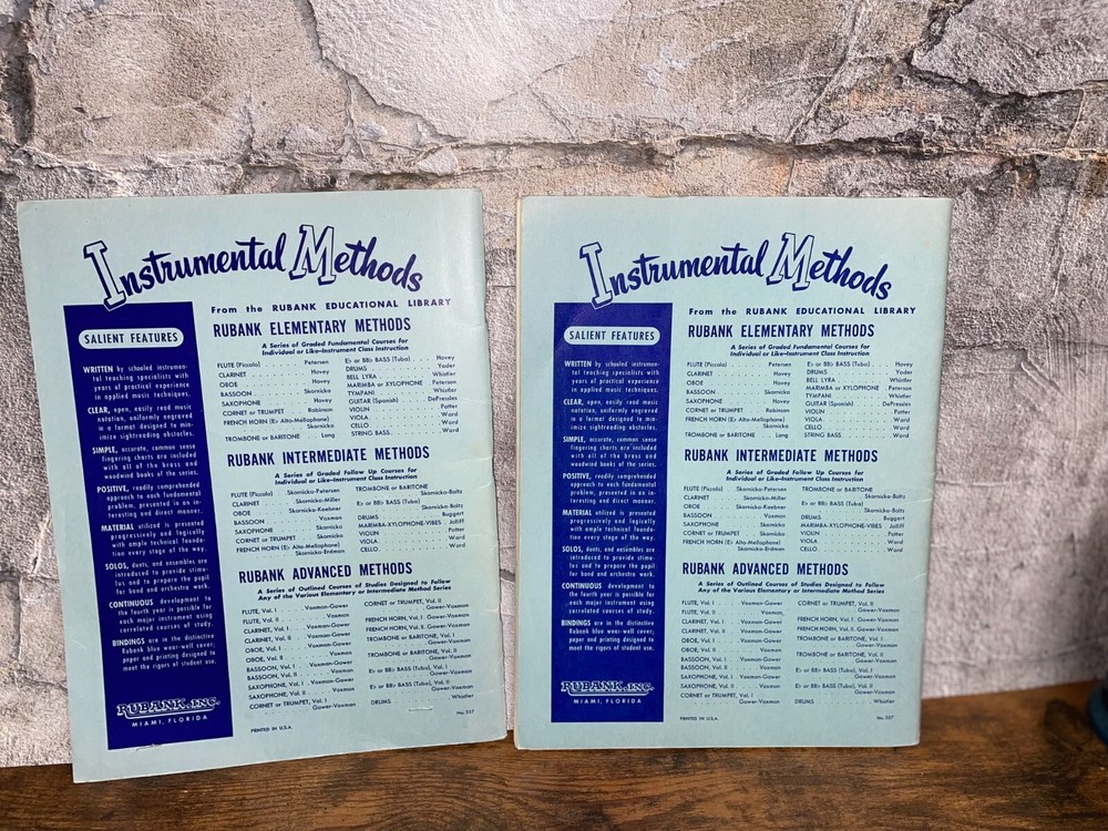 Rubank Advanced Method Saxophone Books Volume 1 And Volume 2