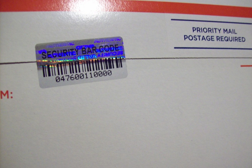 100 Security BARCODE Hologram Tamper Evident Label Stickers Seals full release