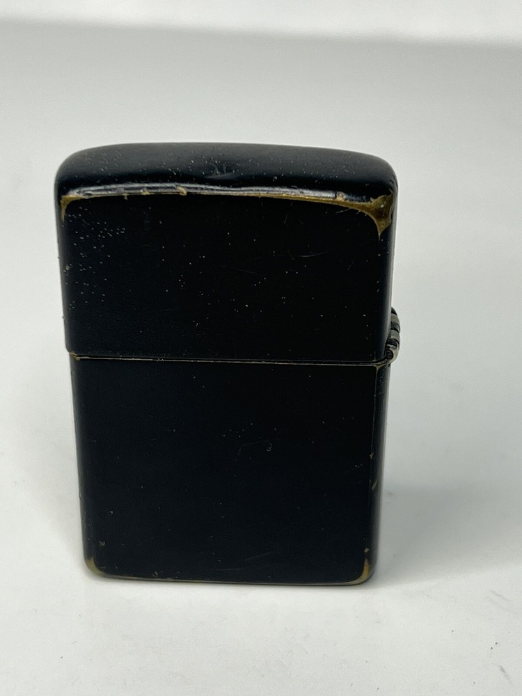 Zippo Classic Matte Black Lighter - with Initials SAO gold plaque