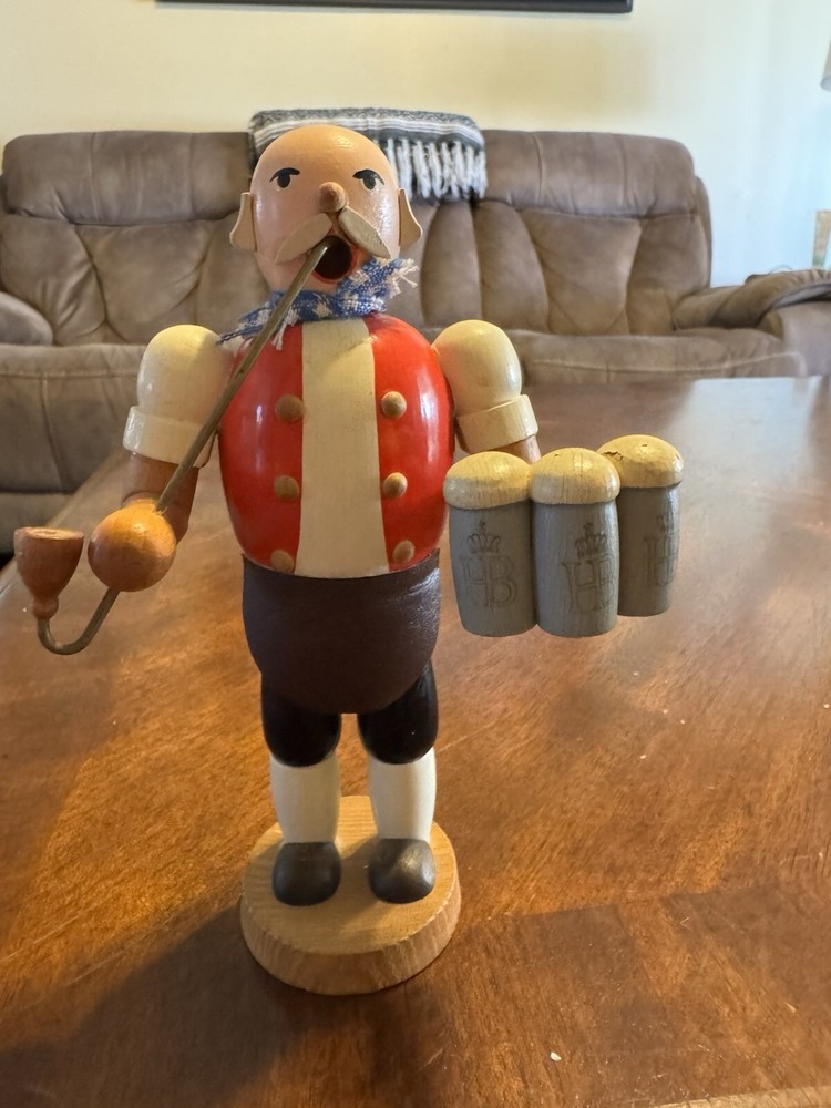 Vintage Authentic Wooden German Nutcracker Smoking Pipe