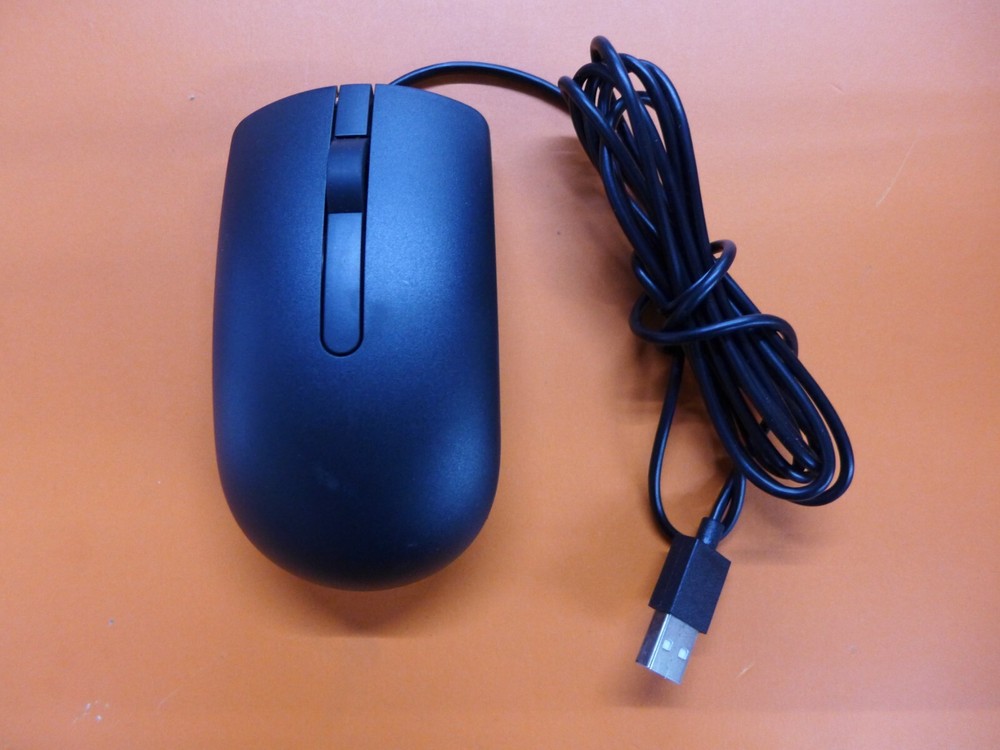 Genuine Dell Wired Optical Scroll Mouse KM300C Black TWGDD