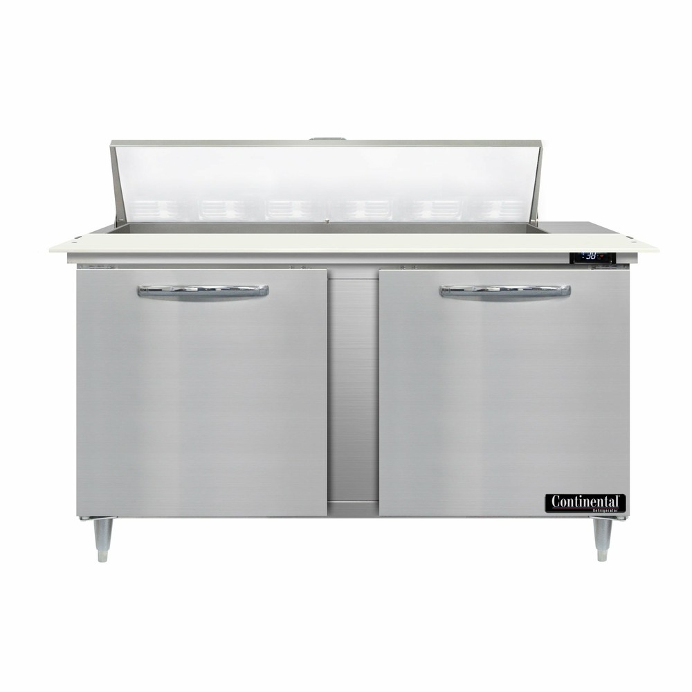 Continental Refrigerator D60N12C 60" 2 Doors Sandwich / Salad Prep Table