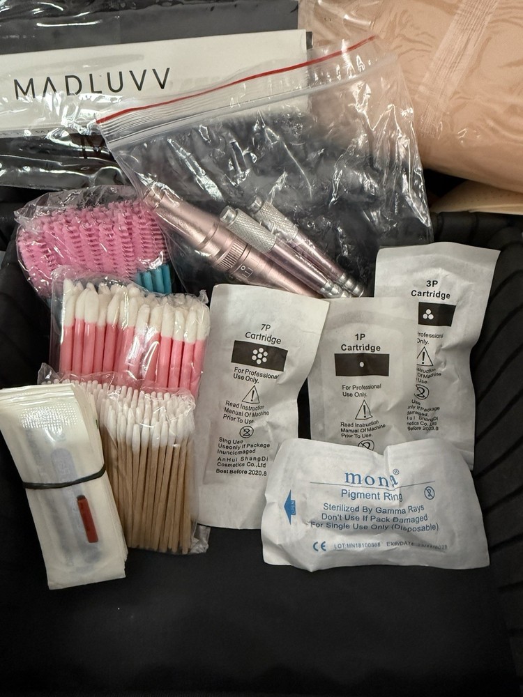 Permanent Makeup Kit Case With Some Supplies