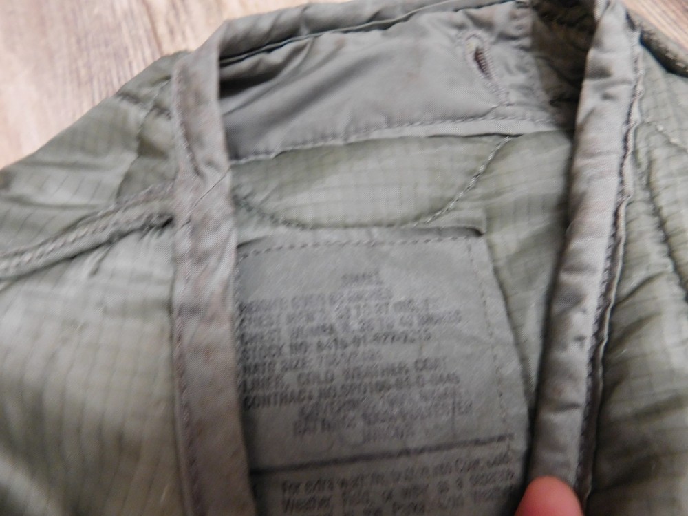 US ARMY FIELD JACKET LINER FOLIAGE GREEN SIZE SMALL