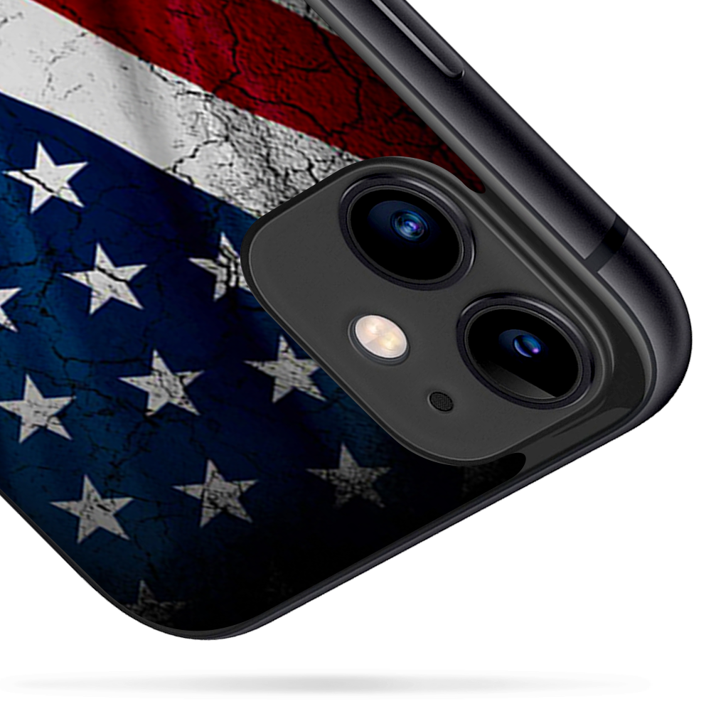 Skins Decal Wrap for Apple iPhone 11 - American Flag distressed wave