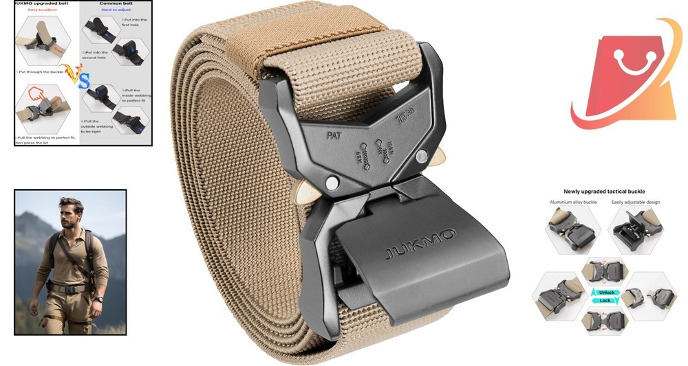 Tactical Belt Nylon 1.5" Quick Release Adjustable for Military Work Hiking
