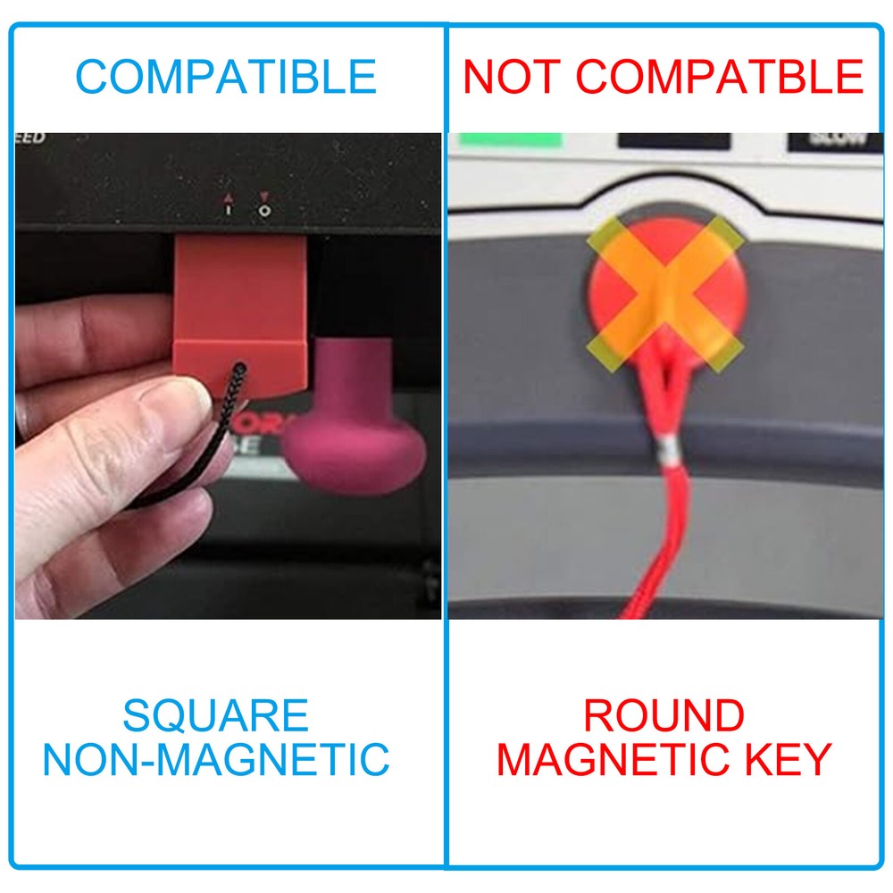1.81''Universal Treadmill Magnet Safety Key,Square Treadmills Key Replacement