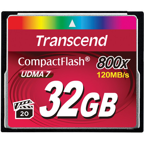 Transcend CompactFlash 32GB 800x Memory Card UDMA