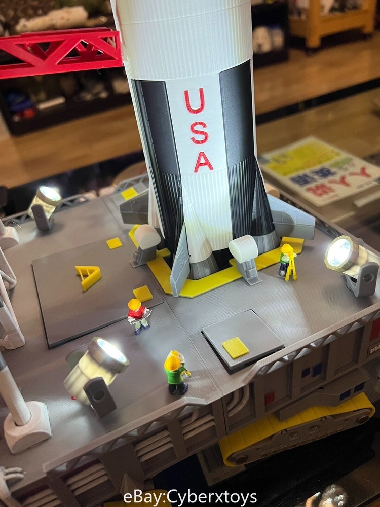 1/144 NASA Saturn V Rocket Launching Tower Frame Set Model Painted Light-up