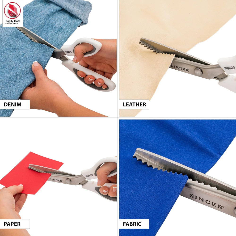 9" Pinking Shears - Zig Zag Scissors for Fabric