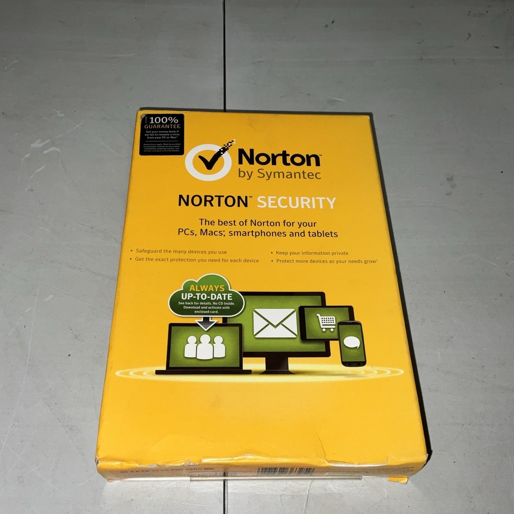 Norton by Symantec SECURITY for PC, Mac, smartphone or tablet (SEALED)