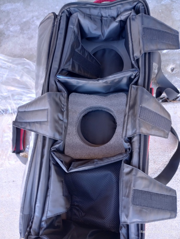 3 Ball Bowling Bag with Wheels, Retractable Handle, Multiple Pockets, Protect...