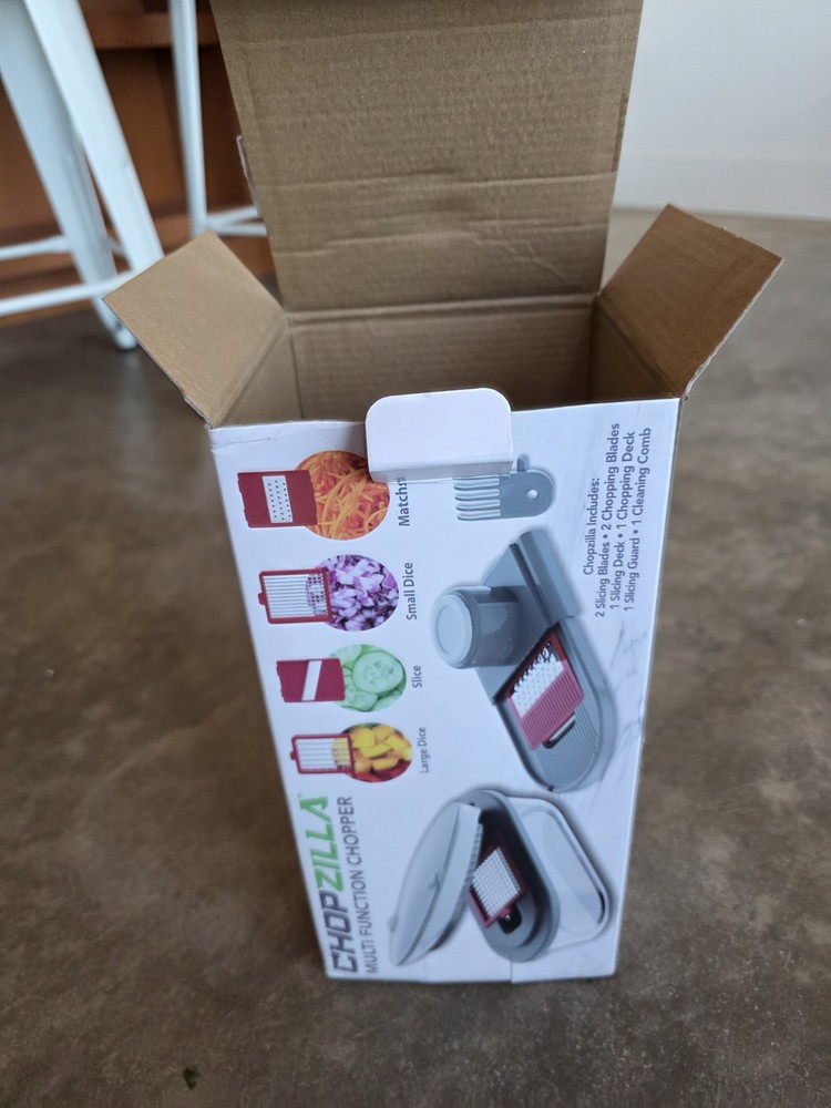Chopzilla Multi Function Chopper Interchangeable Blades, Container, Brush