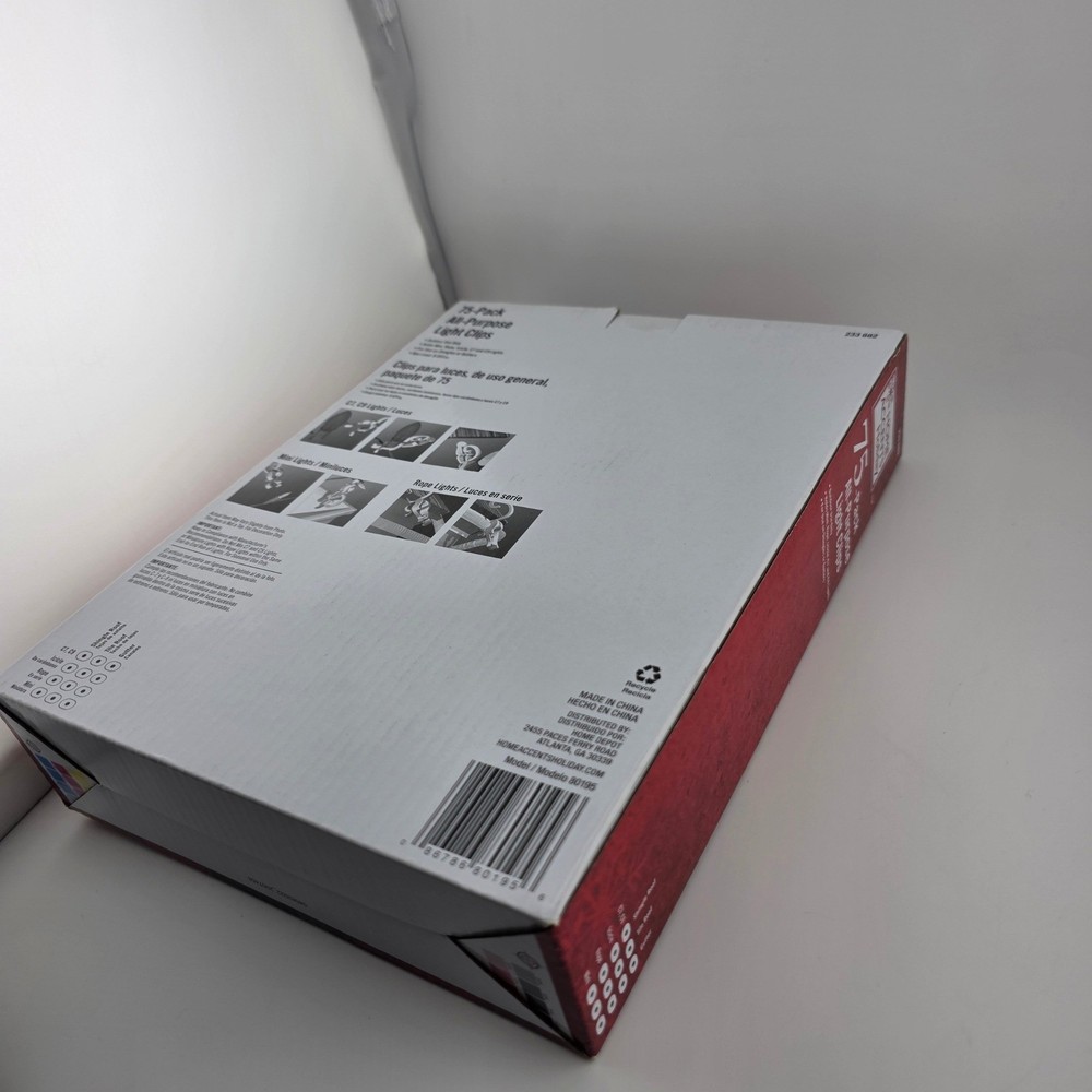 Christmas Lights Assorted Bundle Clear White Wire 280 Lights 75 Clips