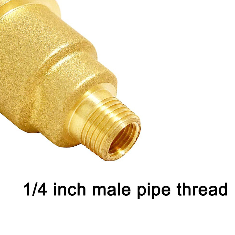 2 Solid Brass QCC1 Nut Propane Gas Fitting Adapter 1/4" Male Pipe Thread Connect