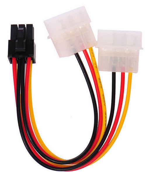 Molex to 6Pin PCI Express PCI-E Video Card Power Cable