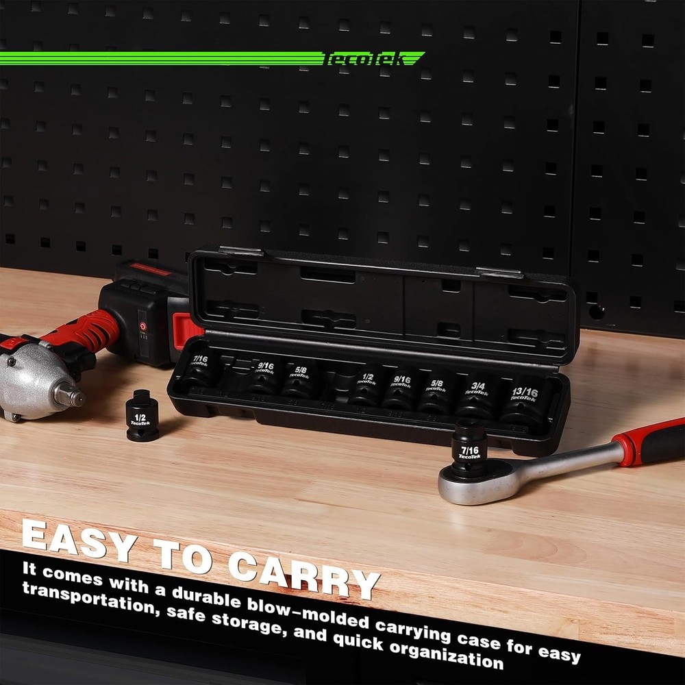 1/2" Drive Pipe Plug Socket Set, Square Drive Socket, 10-Piece, SAE, 4 Point...