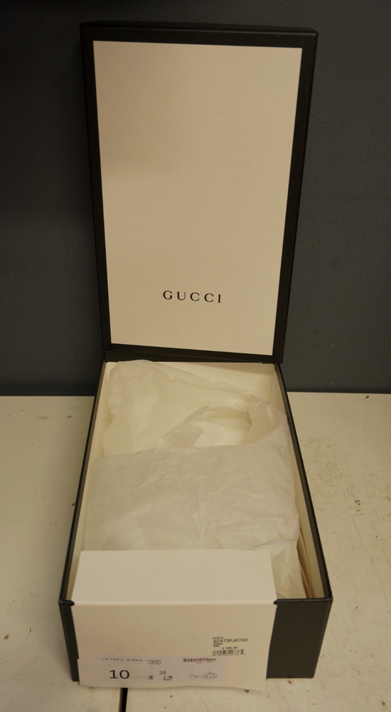 Gucci Black White Empty Retail Shoe Gift Storage Box 12x8x4 Authentic