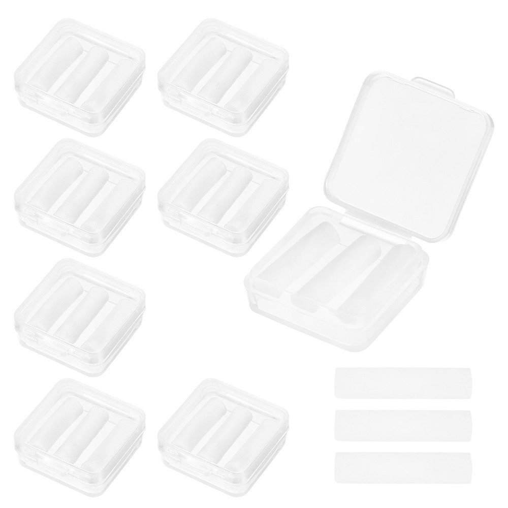 24Pcs Diamond Art Painting Silicone Replacement Wax Storage Box, White