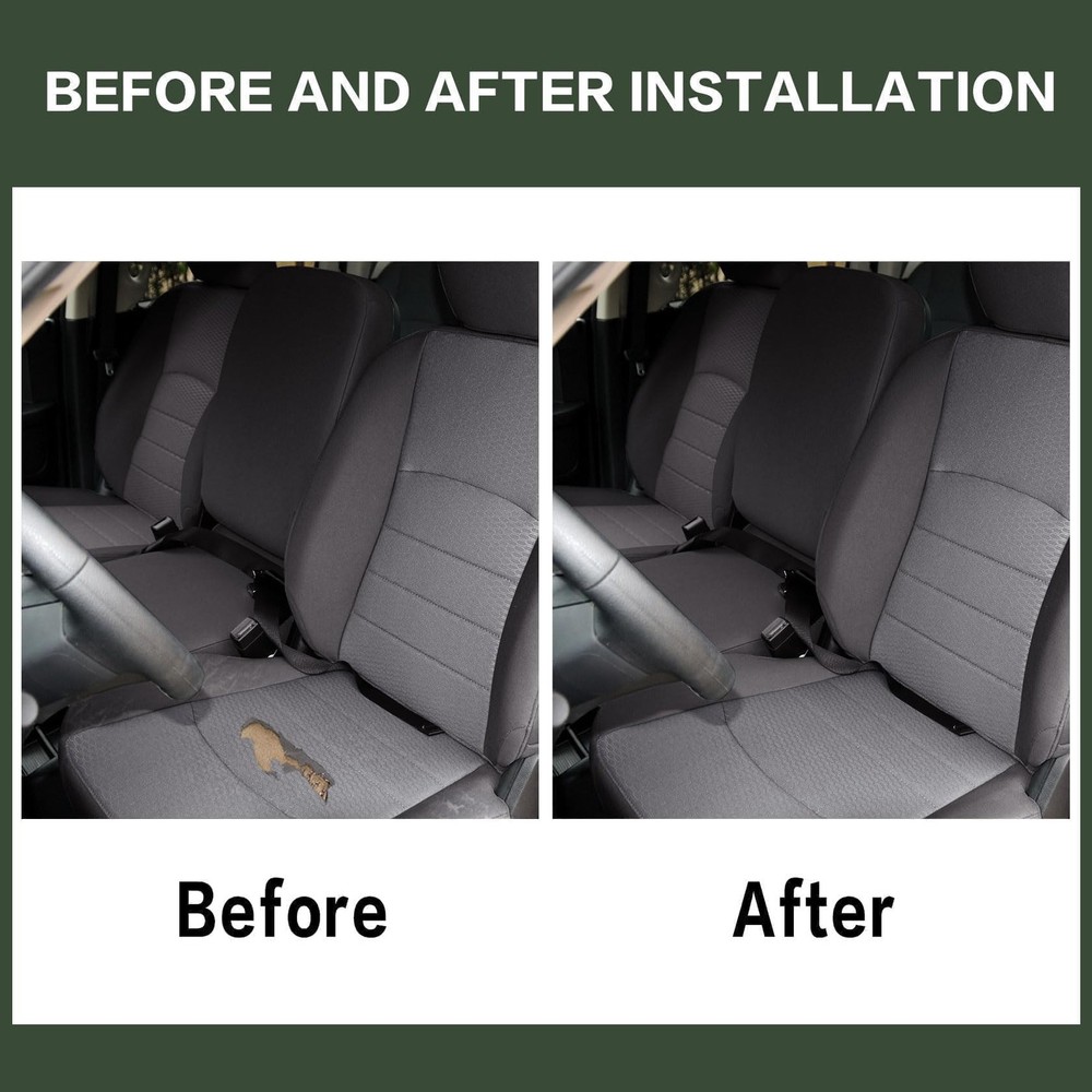 Gray Cloth Driver Side Bottom Replacement Seat Cover Compatible with Grey