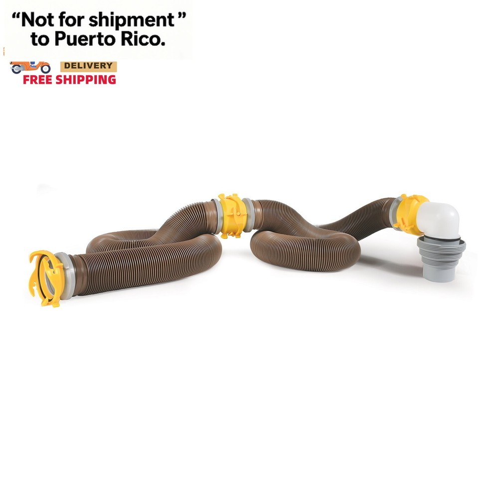 Camco 39628 Revolution 360 RV Sewer Hose Kit - 20ft Heavy-Duty HTS Vinyl, Multi