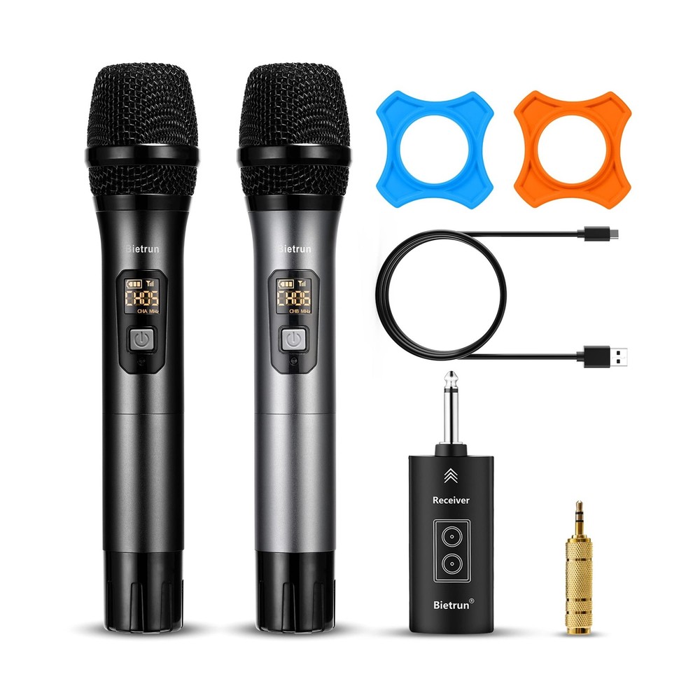 Wireless Microphone with Bluetooth, Professional UHF Dual Handheld ... Fast Ship