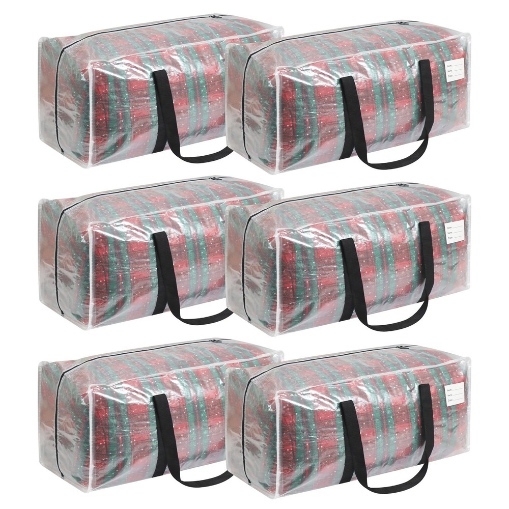 6 Pack Extra Heavy Duty Large Moving Bags with Comfortable Handle & Strong Zi...