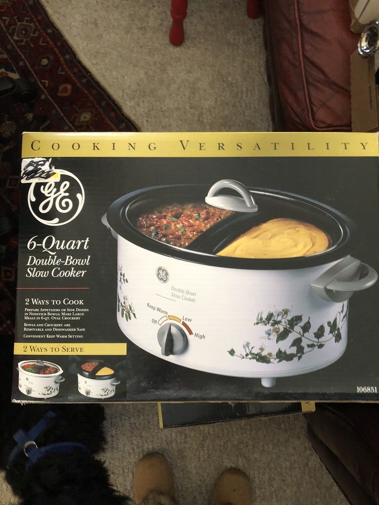G.E 6 Quart Double Bowl Slow Cooker 106851