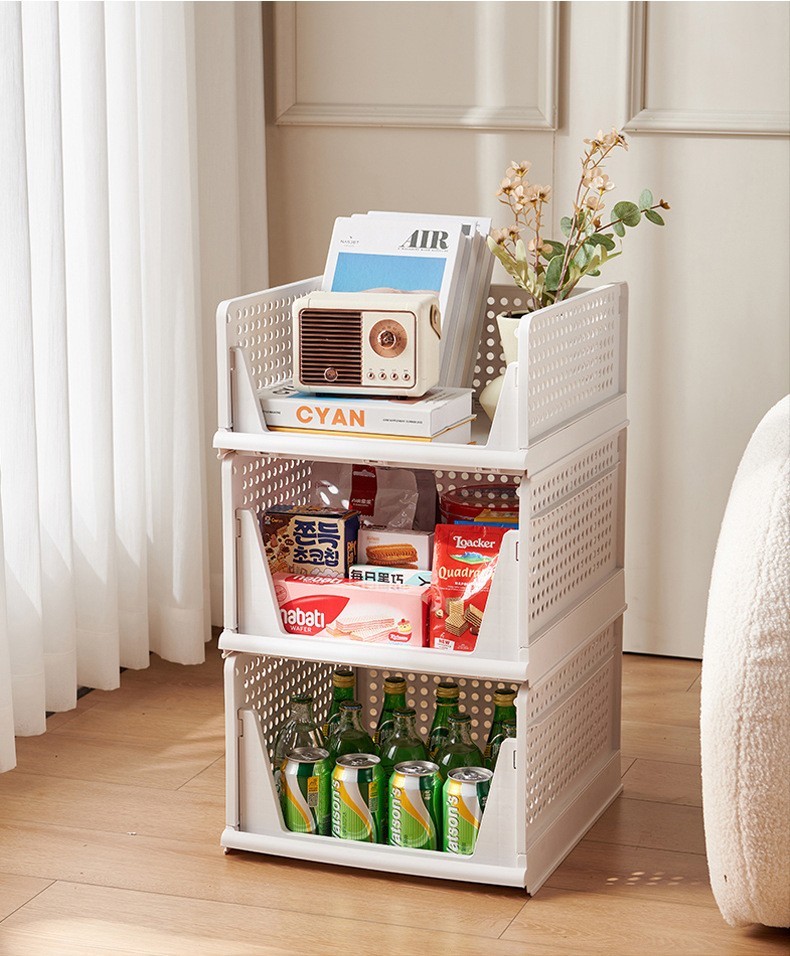5-Pack Stackable Wardrobe Storage Baskets