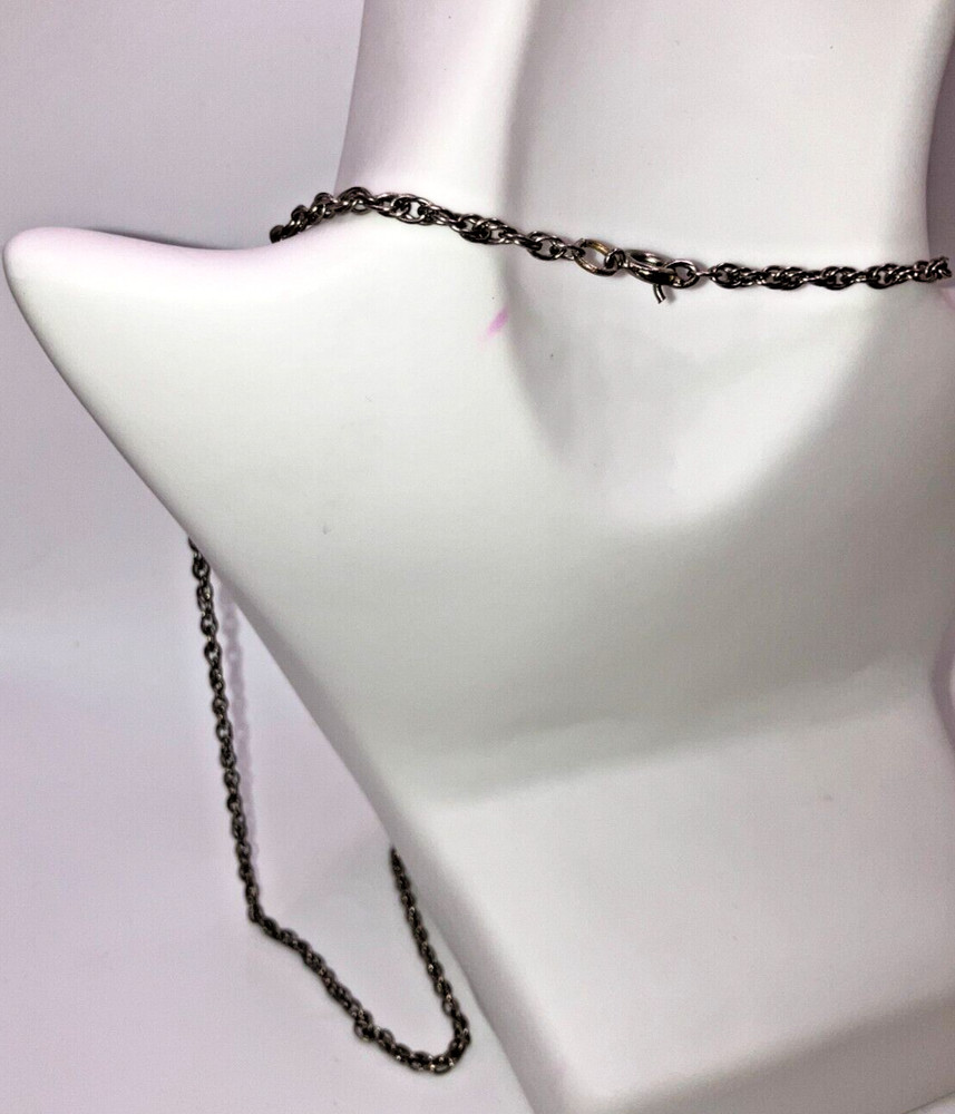 Vintage Silver-Tone Oval Link 24" Chain Necklace!