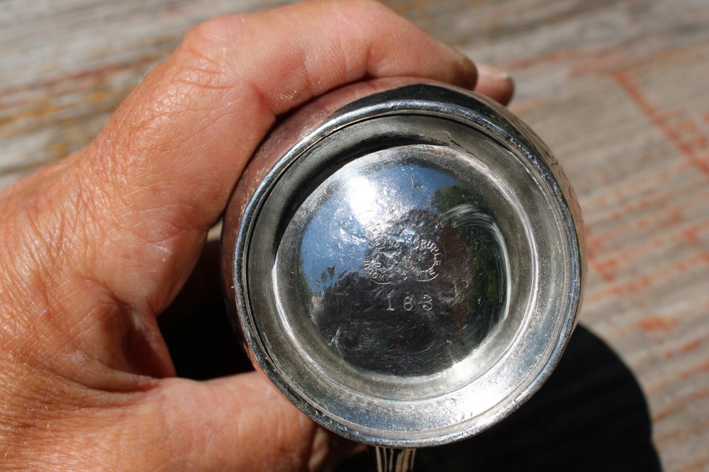 Victorian Meridan B Co. Etched Silver Plate Small Cup #163
