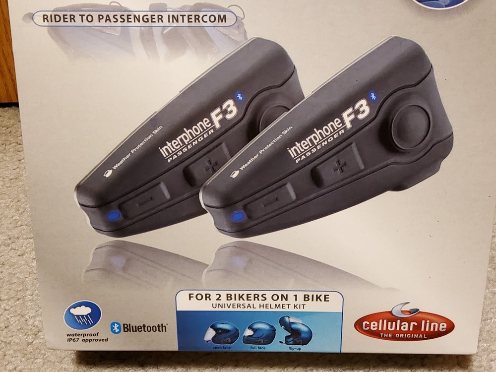 Interphone F3 Passenger Intercom Bluetooth Phone Connect Pilot Passenger System