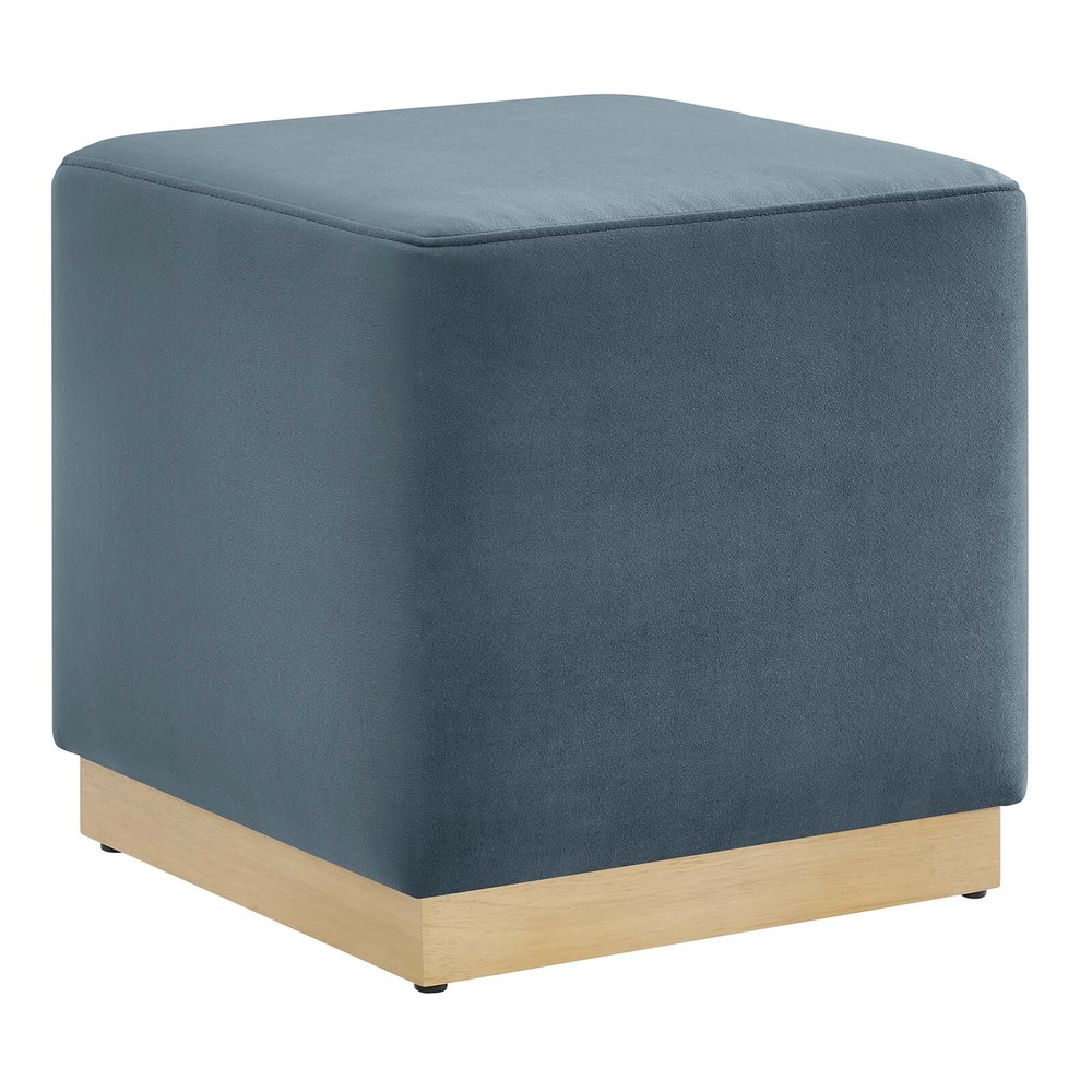 Modway 17" Square Performance Velvet Upholstered Ottoman