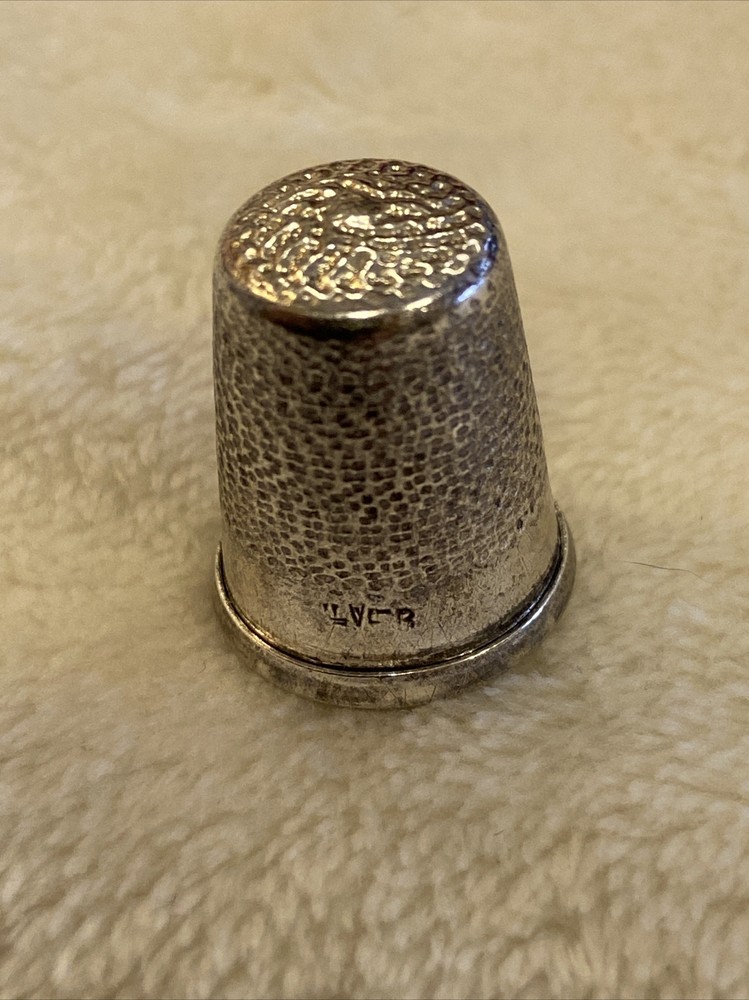 STERLING SILVER SEWING THIMBLE - Stamped Silver