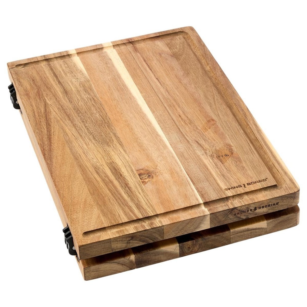 Anchor Hocking Swing & Stretch Cutting Board & 2 Prep Cups