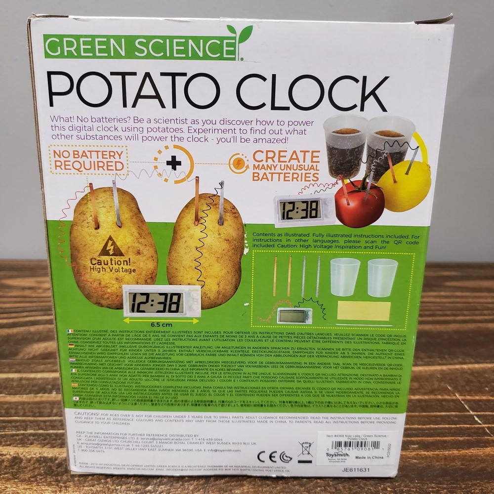 Potato Clock Fun Energy Green Science New